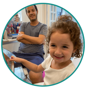 Isadora Susyn com o papai Rafael Susyn